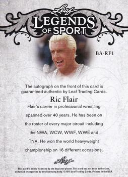 2015 Leaf Legends of Sport #BA-RF1 Ric Flair Back