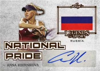 2015 Leaf Legends of Sport - National Pride Autographs - Bronze Foil #NP-AK2 Anna Kournikova Front