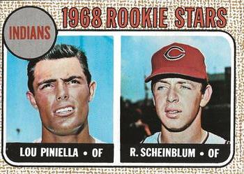 1968 Topps Milton Bradley Win-A-Card #16 Indians 1968 Rookie Stars (Lou Piniella / Richie Scheinblum) Front