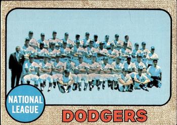 1968 Topps Milton Bradley Win-A-Card #168 Dodgers Team Front