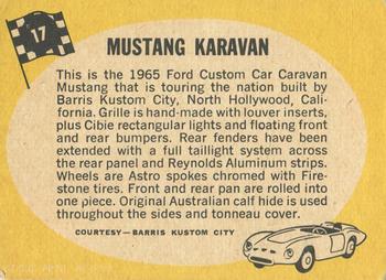 1968 Topps Milton Bradley Win-A-Card #17 Mustang Karavan Back