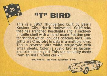 1968 Topps Milton Bradley Win-A-Card #20 1957 Ford Thunderbird Back