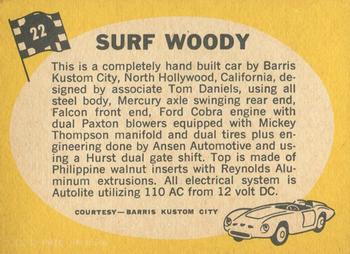 1968 Topps Milton Bradley Win-A-Card #22 Surf Woody Back