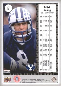2014 Upper Deck 25th Anniversary #8 Steve Young Back