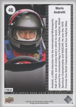2014 Upper Deck 25th Anniversary #46 Mario Andretti Back