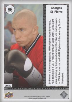 2014 Upper Deck 25th Anniversary #86 Georges St-Pierre Back