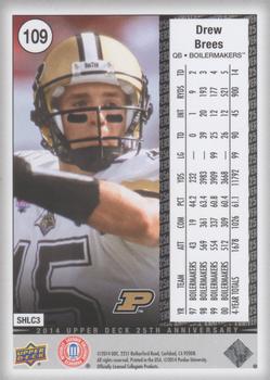 2014 Upper Deck 25th Anniversary #109 Drew Brees Back