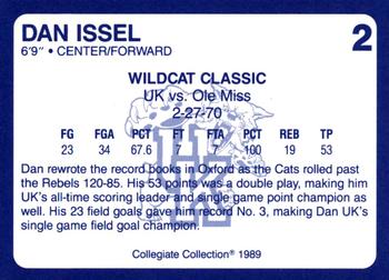 1989-90 Collegiate Collection Kentucky Wildcats #2 Dan Issel Back