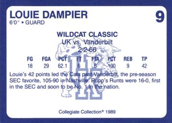 1989-90 Collegiate Collection Kentucky Wildcats #9 Louie Dampier Back