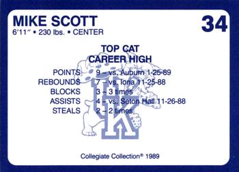 1989-90 Collegiate Collection Kentucky Wildcats #34 Mike Scott Back