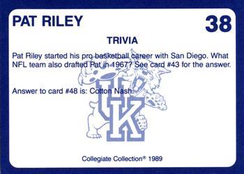 1989-90 Collegiate Collection Kentucky Wildcats #38 Pat Riley Back