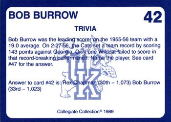 1989-90 Collegiate Collection Kentucky Wildcats #42 Bob Burrow Back