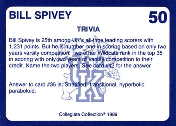 1989-90 Collegiate Collection Kentucky Wildcats #50 Bill Spivey Back