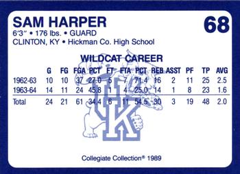 1989-90 Collegiate Collection Kentucky Wildcats #68 Sam Harper Back