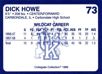 1989-90 Collegiate Collection Kentucky Wildcats #73 Dick Howe Back