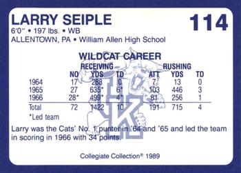 1989-90 Collegiate Collection Kentucky Wildcats #114 Larry Seiple Back