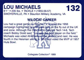 1989-90 Collegiate Collection Kentucky Wildcats #132 Lou Michaels Back