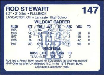 1989-90 Collegiate Collection Kentucky Wildcats #147 Rod Stewart Back