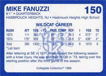 1989-90 Collegiate Collection Kentucky Wildcats #150 Mike Fanuzzi Back
