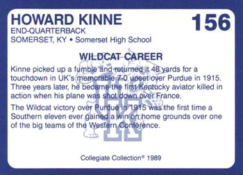 1989-90 Collegiate Collection Kentucky Wildcats #156 Howard Kinne Back