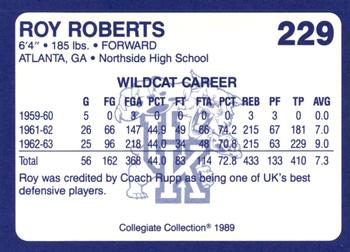 1989-90 Collegiate Collection Kentucky Wildcats #229 Roy Roberts Back