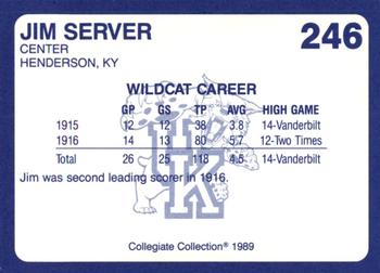 1989-90 Collegiate Collection Kentucky Wildcats #246 Jim Server Back
