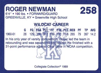 1989-90 Collegiate Collection Kentucky Wildcats #258 Roger Newman Back