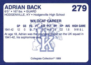 1989-90 Collegiate Collection Kentucky Wildcats #279 Adrian Back Back