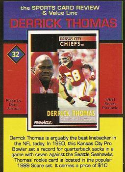 1992 The Sports Card Review & Value Line Prime Pics #32 Derrick Thomas Back
