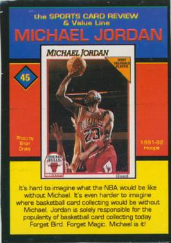 1992 The Sports Card Review & Value Line Prime Pics #45 Michael Jordan Back