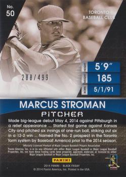 2014 Panini Black Friday #50 Marcus Stroman Back