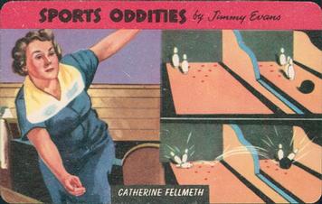 1954 Quaker Oats Sports Oddities #8 Catherine Fellmeth Front