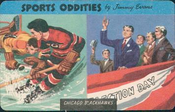 1954 Quaker Oats Sports Oddities #10 Chicago Blackhawks Front