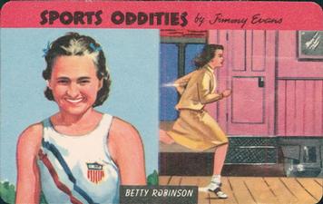 1954 Quaker Oats Sports Oddities #11 Betty Robinson Front