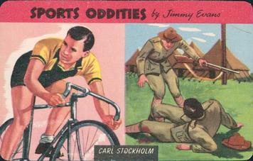 1954 Quaker Oats Sports Oddities #17 Carl Stockholm Front