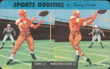 1954 Quaker Oats Sports Oddities #25 Texas U/Northwestern U Front