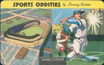 1954 Quaker Oats Sports Oddities #27 Yankee Stadium Front