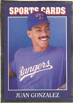 1991 Allan Kaye's Sports Cards News Magazine - Standard-Sized 1992 #4 Juan Gonzalez Front