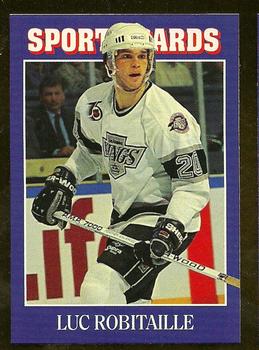 1991 Allan Kaye's Sports Cards News Magazine - Standard-Sized 1992 #74 Luc Robitaille Front