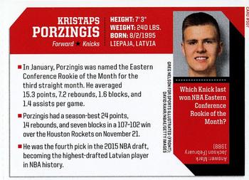 2016 Sports Illustrated for Kids #507 Kristaps Porzingis Back