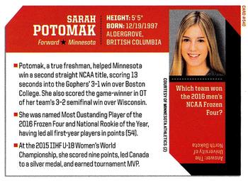 2016 Sports Illustrated for Kids #540 Sarah Potomak Back