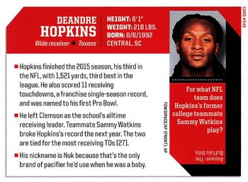 2016 Sports Illustrated for Kids #549 DeAndre Hopkins Back