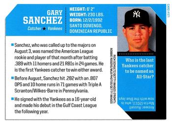 2016 Sports Illustrated for Kids #571 Gary Sanchez Back