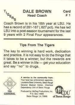1987-88 LSU Tigers #1 Dale Brown Back