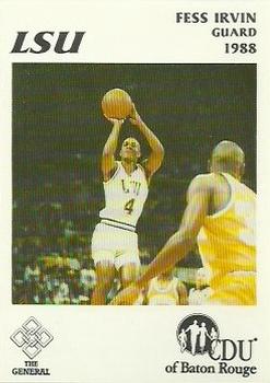 1987-88 LSU Tigers #4 Fess Irvin Front
