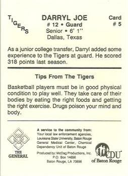 1987-88 LSU Tigers #5 Darryl Joe Back