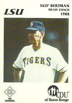 1987-88 LSU Tigers #9 Skip Bertman Front