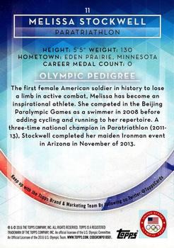 2016 Topps U.S. Olympic & Paralympic Team Hopefuls #11 Melissa Stockwell Back