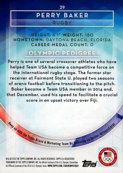 2016 Topps U.S. Olympic & Paralympic Team Hopefuls #29 Perry Baker Back