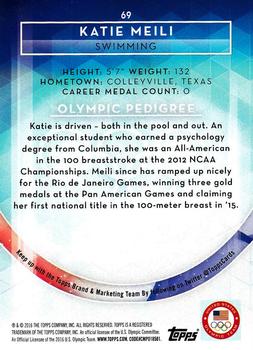 2016 Topps U.S. Olympic & Paralympic Team Hopefuls #69 Katie Meili Back